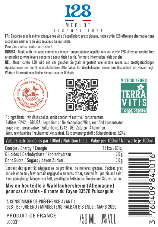 Cuvée 128 - Alcohol Free
